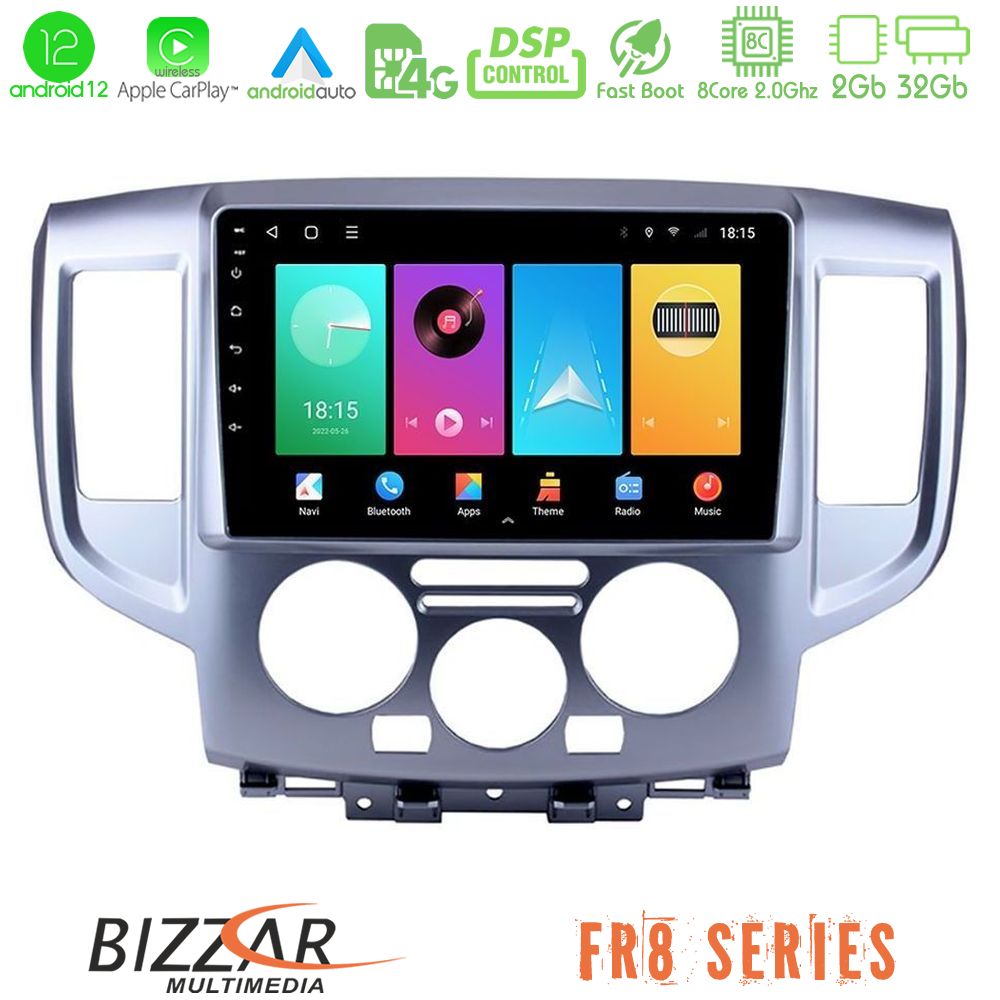 Bizzar FR8 Series Nissan NV200 8core Android12 2+32GB Navigation Multimedia Tablet 9" - U-FR8-NS391