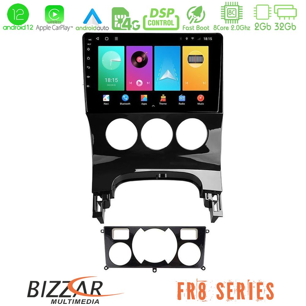 Bizzar FR8 Series Peugeot 3008 AUTO A/C 8core Android12 2+32GB Navigation Multimedia Tablet 9" - U-FR8-PG0163
