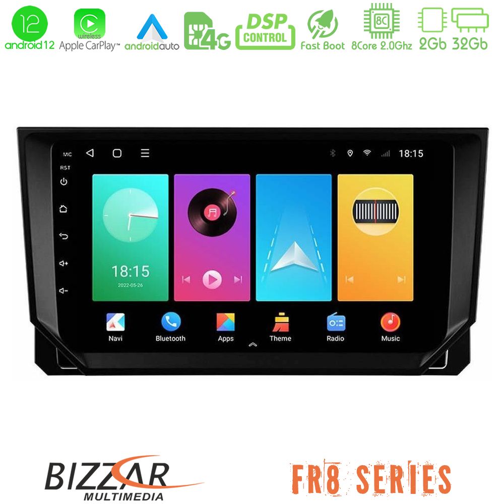 Bizzar FR8 Series Seat Arona/Ibiza 8core Android12 2+32GB Navigation Multimedia Tablet 9" - U-FR8-ST0888