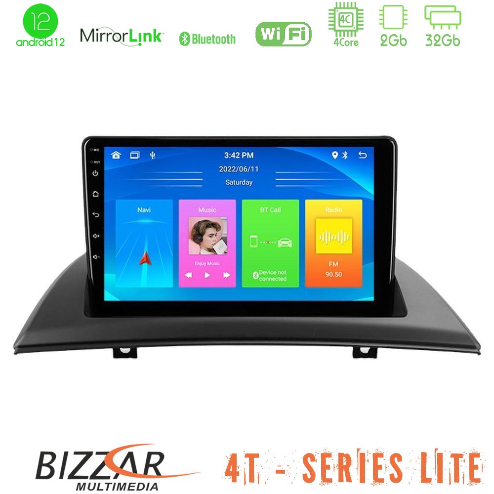 Bizzar 4T Series BMW X3 E83 4Core Android12 2+32GB Navigation Multimedia Tablet 9" - U-LVB-BM0780
