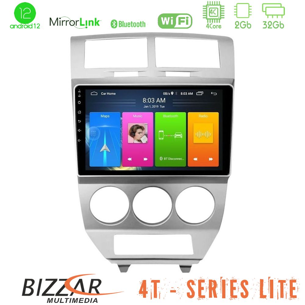 Bizzar 4T Series Dodge Caliber 2006-2011 4Core Android12 2+32GB Navigation Multimedia Tablet 10" - U-LVB-DG0707