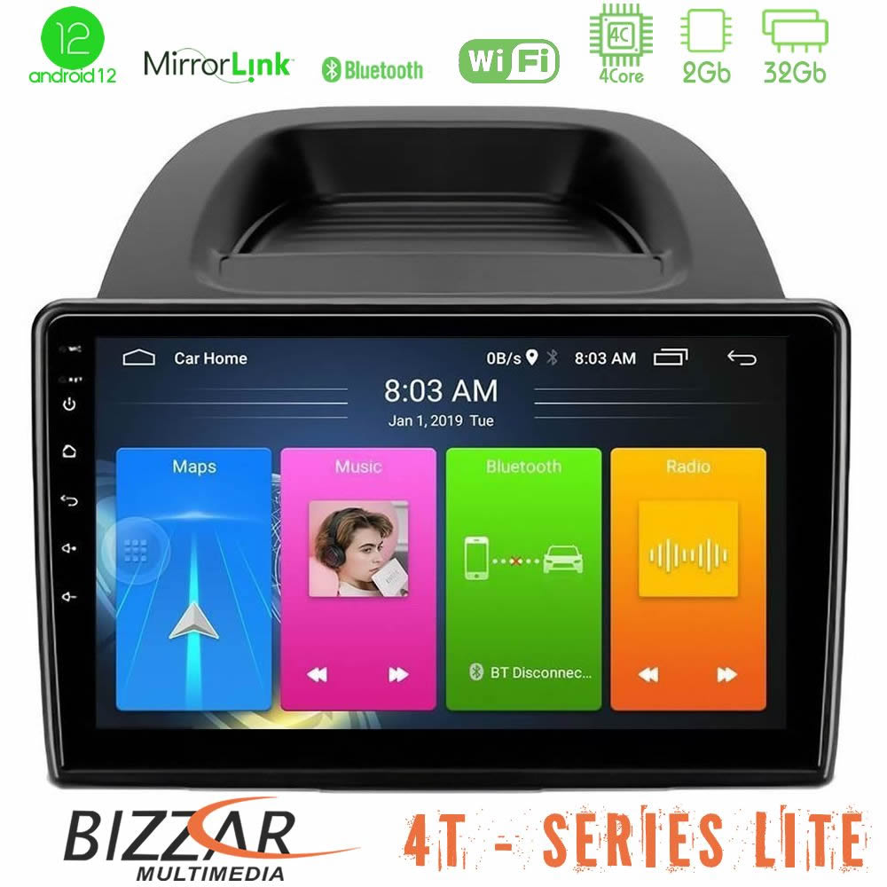 Bizzar 4T Series Ford Ecosport 2018-2020 4core Android12 2+32GB Navigation Multimedia Tablet 10" - U-LVB-FD0279