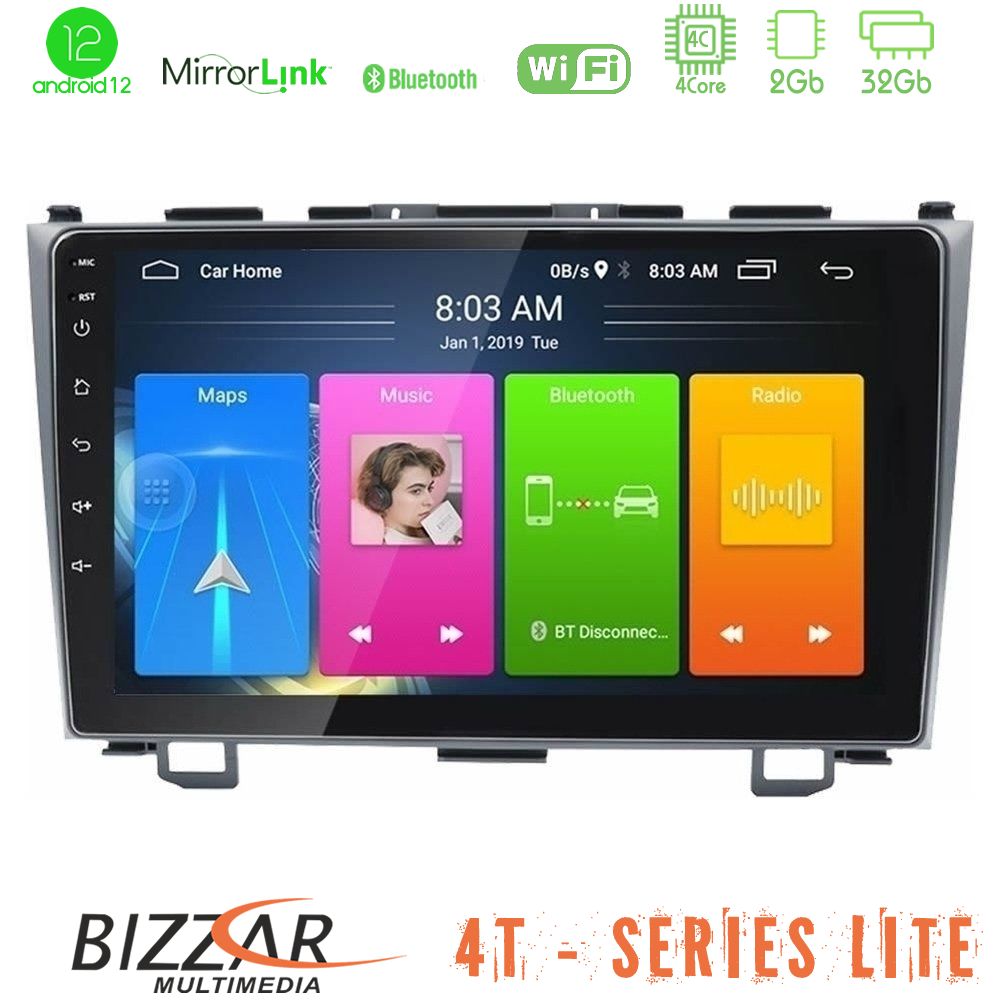 Bizzar 4T Series Honda CRV 4Core Android12 2+32GB Navigation Multimedia Tablet 9" - U-LVB-HD0110