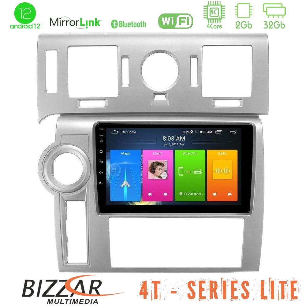 Bizzar 4T Series Hummer H2 2008-2009 4Core Android12 2+32GB Navigation Multimedia Tablet 9" - U-LVB-HU002N