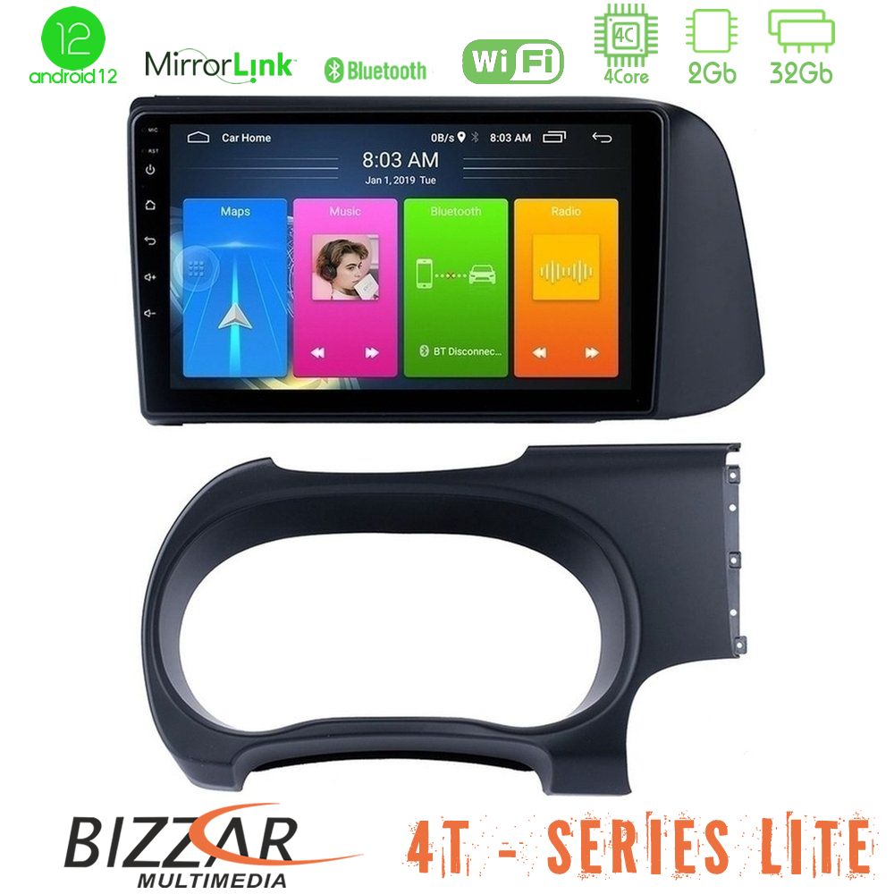 Bizzar 4T Series Hyundai i10 4Core Android12 2+32GB Navigation Multimedia Tablet 9" - U-LVB-HY0679