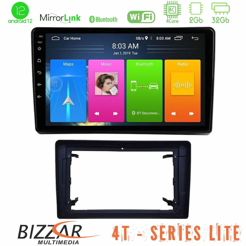 Bizzar 4T Series Chrysler / Dodge / Jeep 4Core Android12 2+32GB Navigation Multimedia Tablet 10" - U-LVB-JP0927