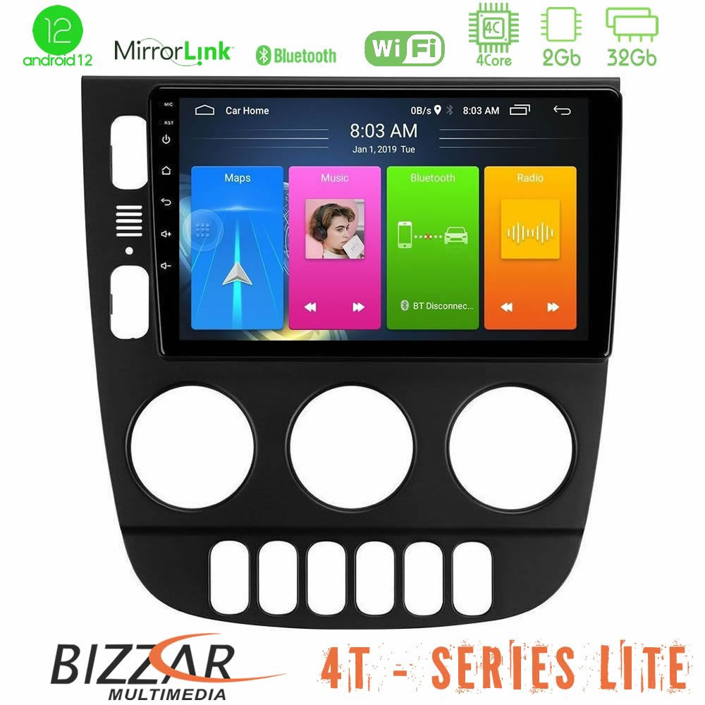 Bizzar 4T Series Mercedes ML Class 1998-2005 4Core Android12 2+32GB Navigation Multimedia Tablet 9" - U-LVB-MB1418