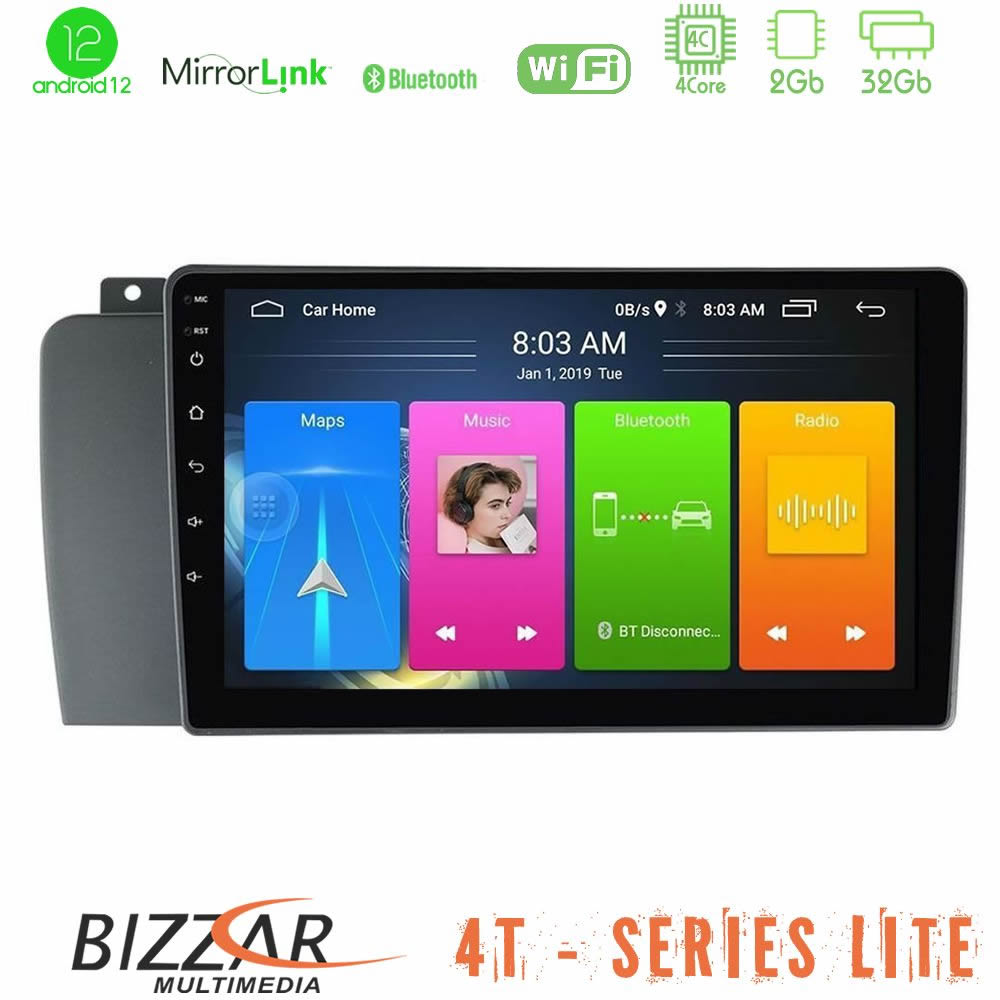 Bizzar 4T Series Volvo S60 2004-2009 4core Android12 2+32GB Navigation Multimedia Tablet 9