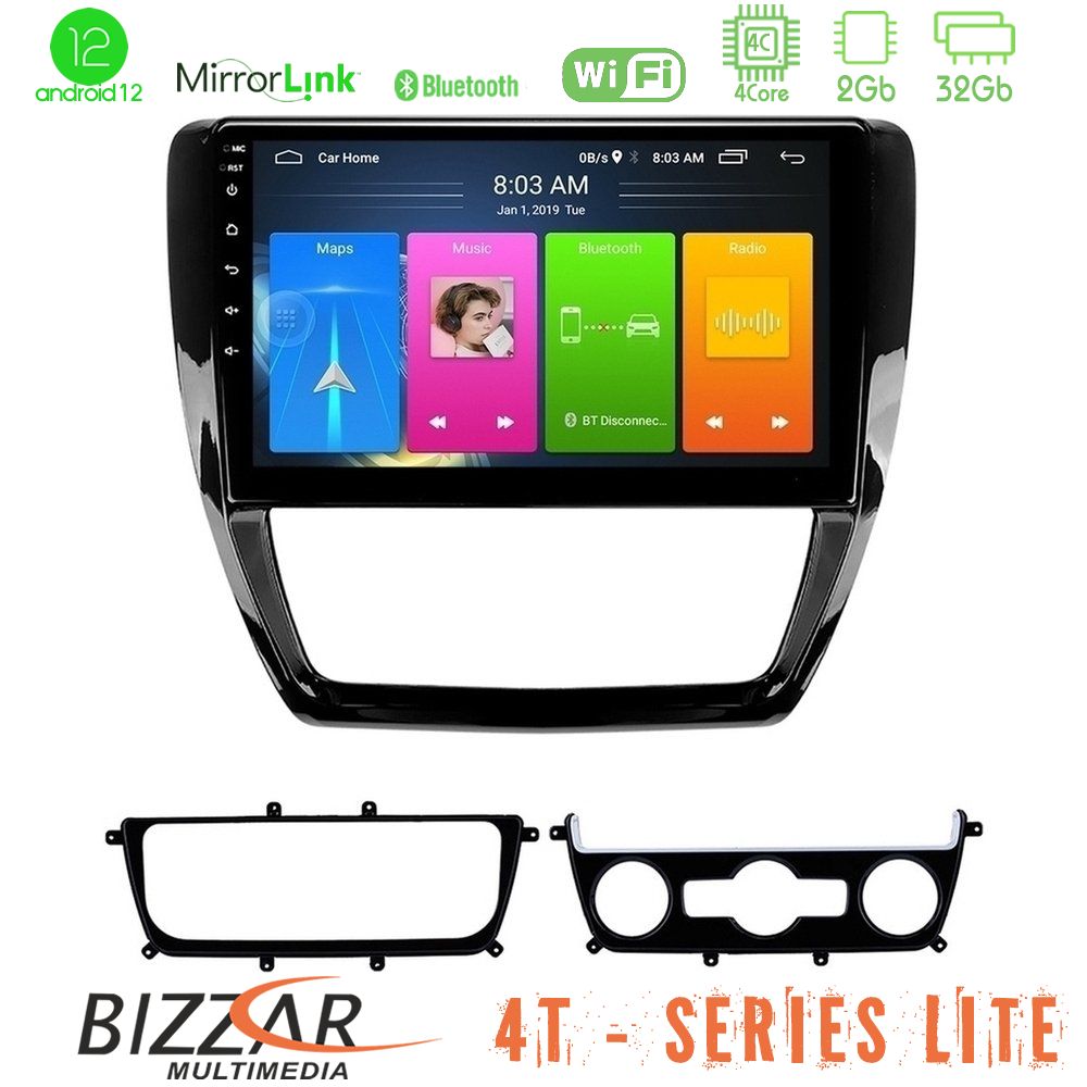 Bizzar 4T Series VW Jetta 4Core Android12 2+32GB Navigation Multimedia Tablet 10" - U-LVB-VW0001