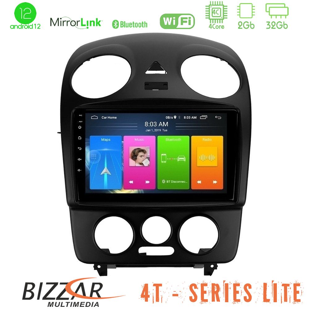Bizzar 4T Series VW Beetle 4Core Android12 2+32GB Navigation Multimedia Tablet 9" - U-LVB-VW1059