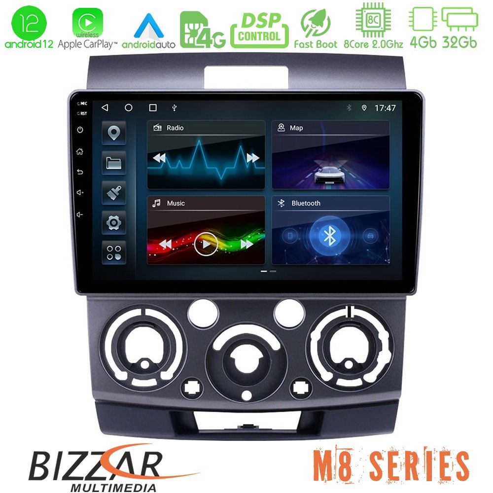Bizzar M8 Series Ford Ranger/Mazda BT50 8core Android12 4+32GB Navigation Multimedia Tablet 9" - U-M8-FD0687