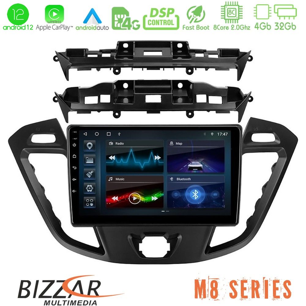Bizzar M8 Series Ford Transit Custom/Tourneo Custom 8core Android12 4+32GB Navigation Multimedia Tablet 9" - U-M8-FD680