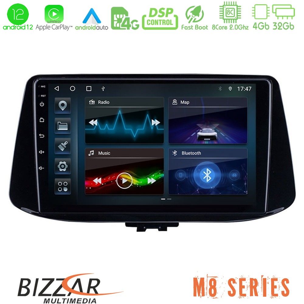 Bizzar M8 Series Hyundai i30 8core Android12 4+32GB Navigation Multimedia Tablet 9" - U-M8-HY0890