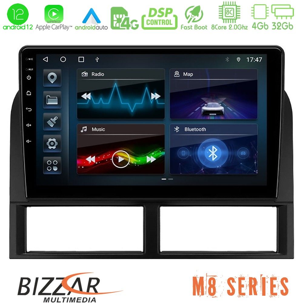 Bizzar M8 Series Jeep Grand Cherokee 1999-2004 8core Android12 4+32GB Navigation Multimedia Tablet 9" - U-M8-JP027N