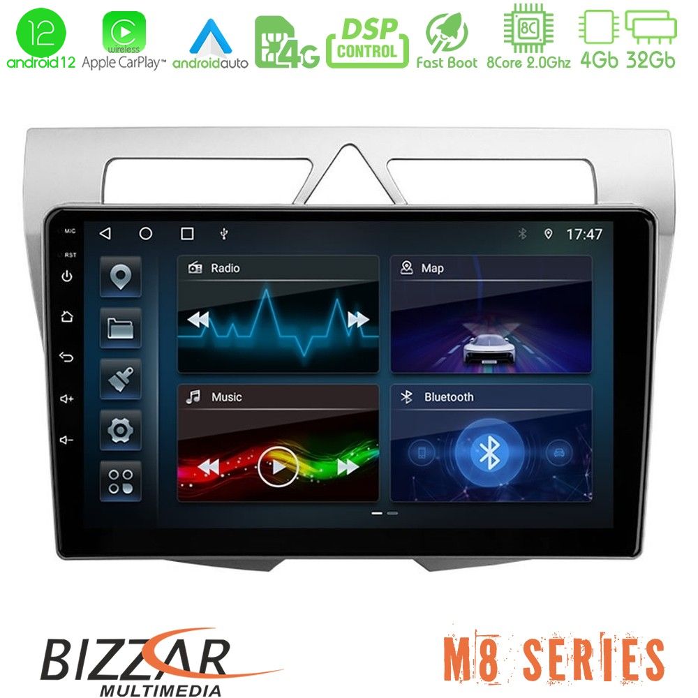 Bizzar M8 Series Kia Picanto 8core Android12 4+32GB Navigation Multimedia Tablet 9" - U-M8-KI0850