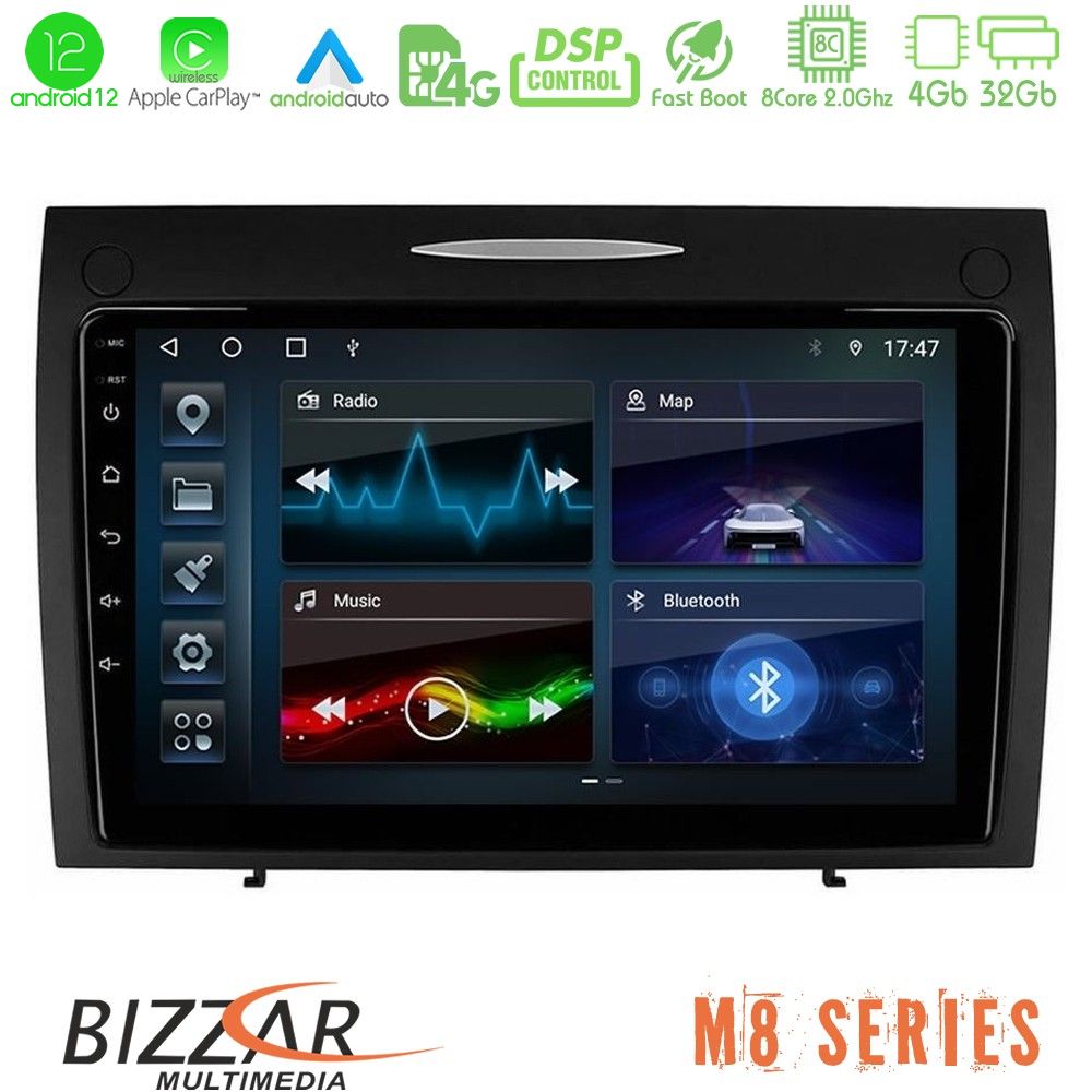 Bizzar M8 Series Mercedes SLK Class 8core Android12 4+32GB Navigation Multimedia Tablet 9" - U-M8-MB0804