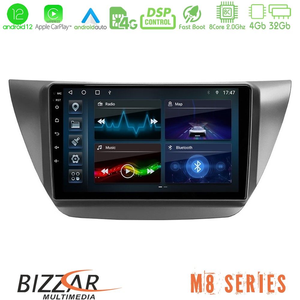 Bizzar M8 Series Mitsubishi Lancer 2004 – 2008 8core Android12 4+32GB Navigation Multimedia Tablet 9" - U-M8-MT608