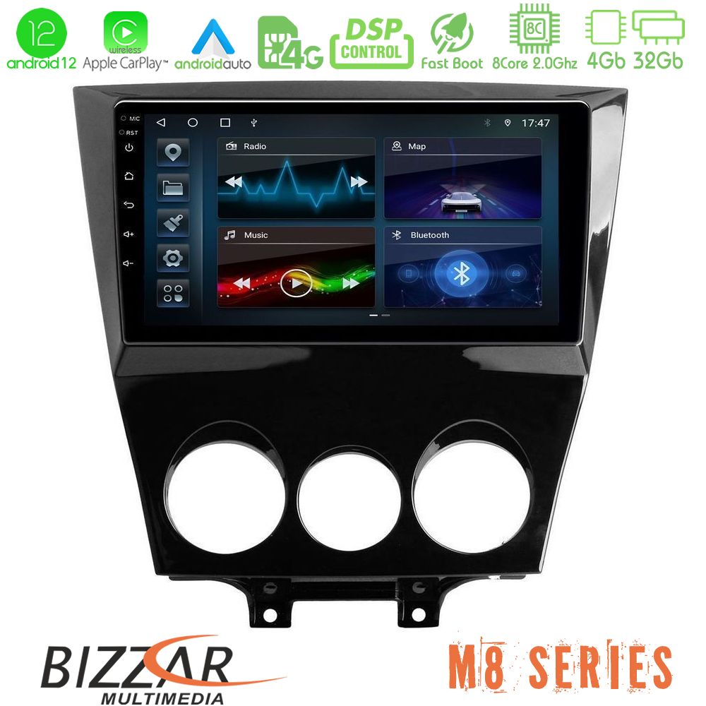 Bizzar M8 Series Mazda RX8 2008-2012 8Core Android12 4+32GB Navigation Multimedia Tablet 9" - U-M8-MZ0452