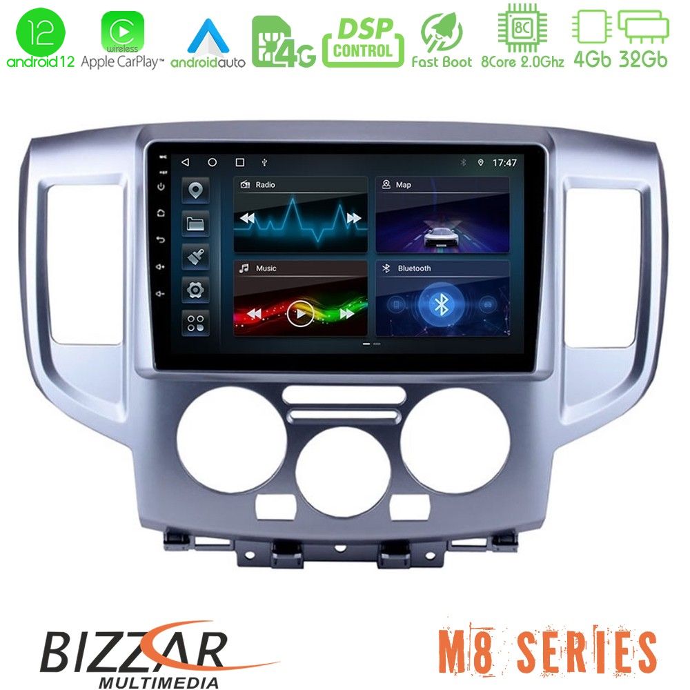 Bizzar M8 Series Nissan NV200 8core Android12 4+32GB Navigation Multimedia Tablet 9" - U-M8-NS391