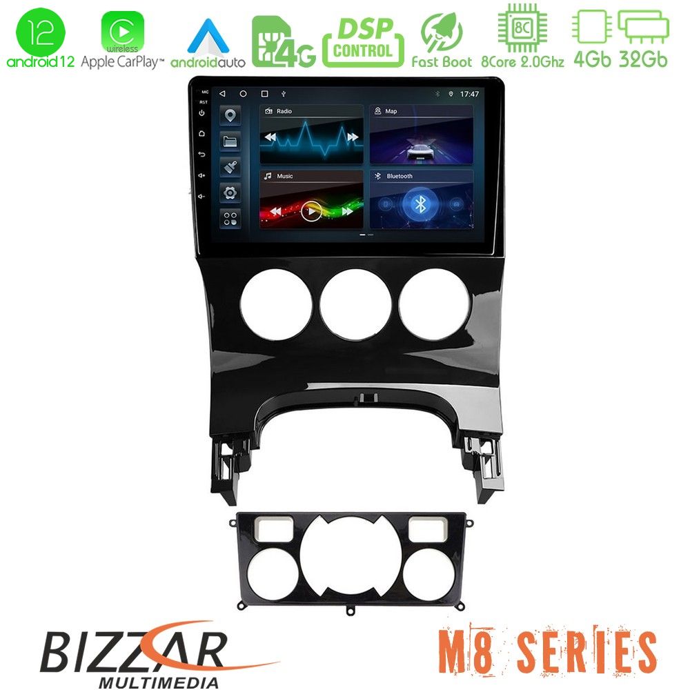Bizzar M8 Series Peugeot 3008 AUTO A/C 8core Android12 4+32GB Navigation Multimedia Tablet 9" - U-M8-PG0163