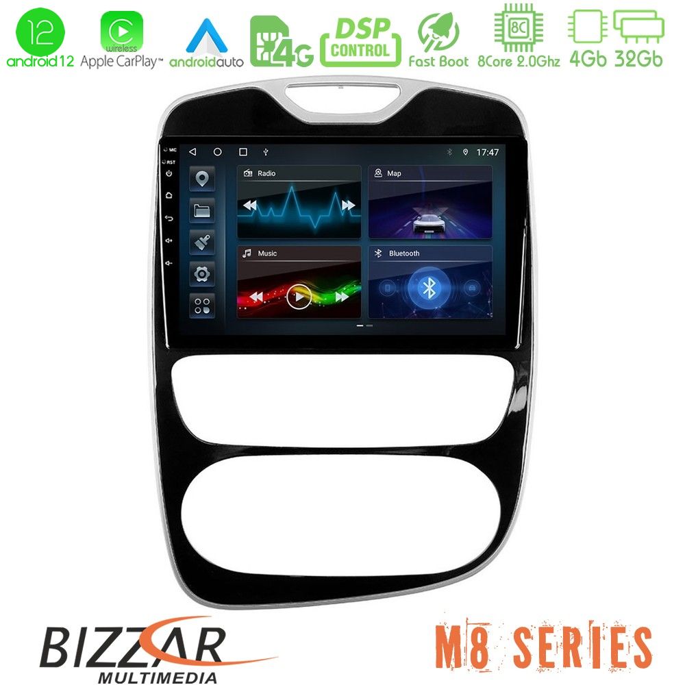 Bizzar M8 Series Renault Clio 2016-2019 8core Android12 4+32GB Navigation Multimedia Tablet 10" - U-M8-RN782