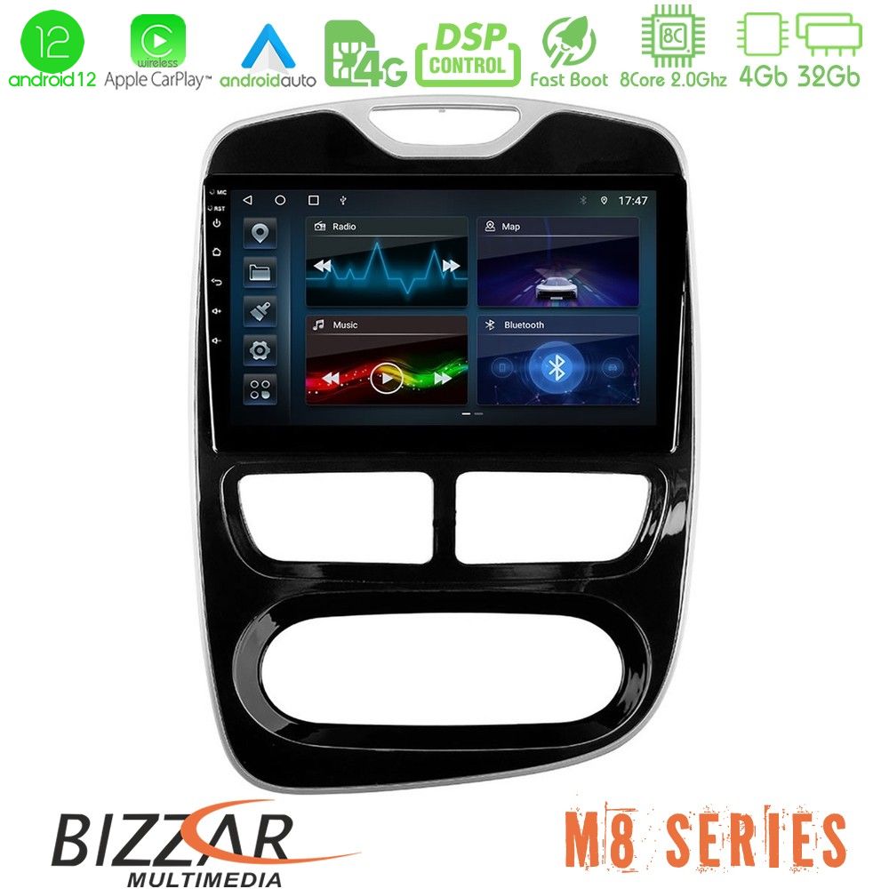 Bizzar M8 Series Renault Clio 2012-2016 8core Android12 4+32GB Navigation Multimedia Tablet 10