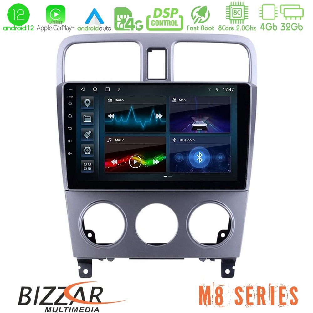 Bizzar M8 Series Subaru Forester 2003-2007 8core Android12 4+32GB Navigation Multimedia Tablet 9" - U-M8-SU0470