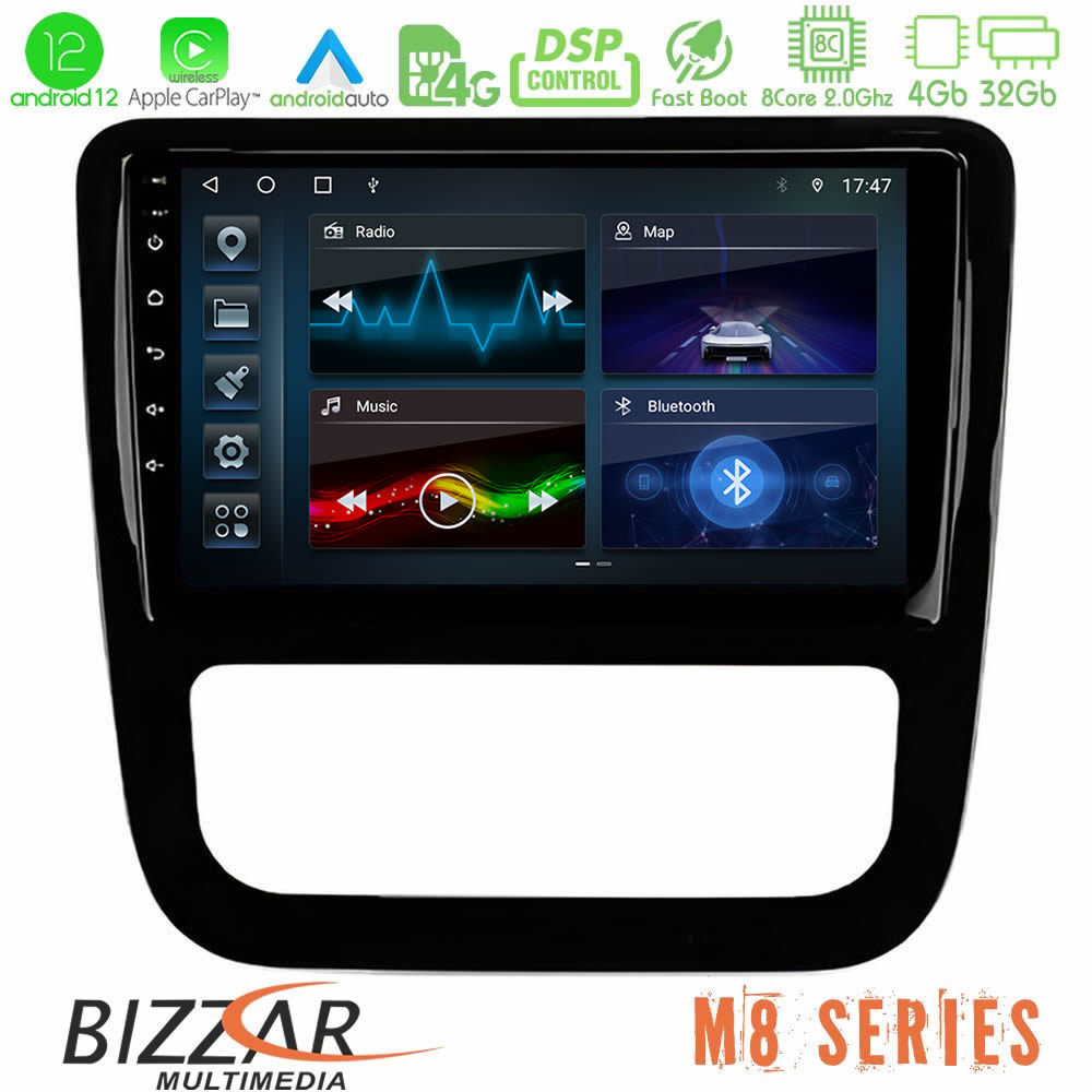Bizzar M8 Series VW Scirocco 2008-2014 8Core Android12 4+32GB Navigation Multimedia Tablet 9" (μαύρο γυαλιστερό) - U-M8-VW0057BL