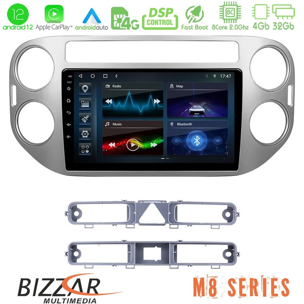 Bizzar M8 Series VW Tiguan 8core Android12 4+32GB Navigation Multimedia Tablet 9" - U-M8-VW0083