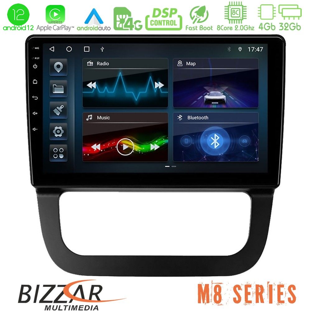 Bizzar M8 Series VW Jetta 8core Android12 4+32GB Navigation Multimedia Tablet 10" - U-M8-VW087T
