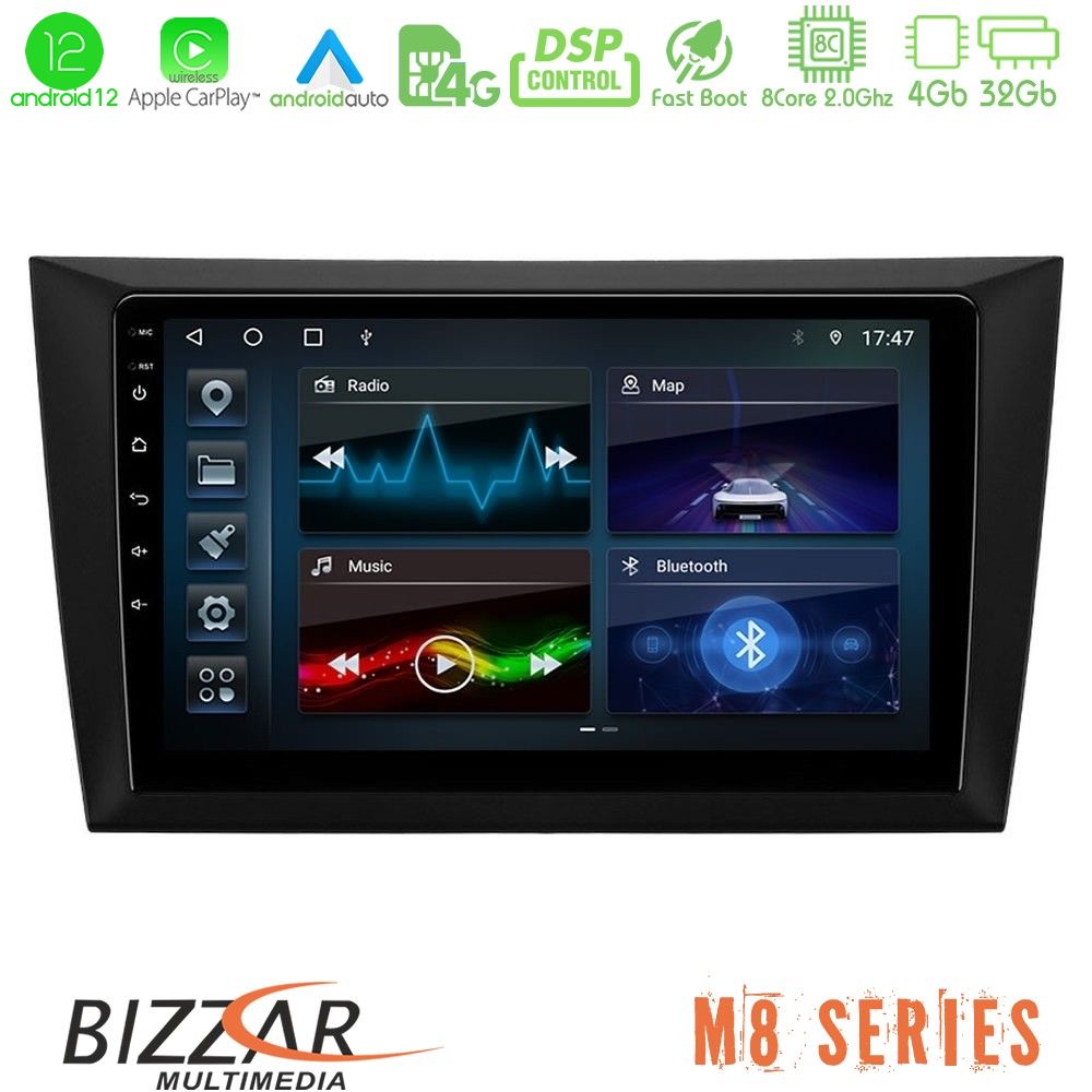 Bizzar M8 Series Vw Golf 6 8core Android12 4+32GB Navigation Multimedia Tablet 9" - U-M8-VW0999