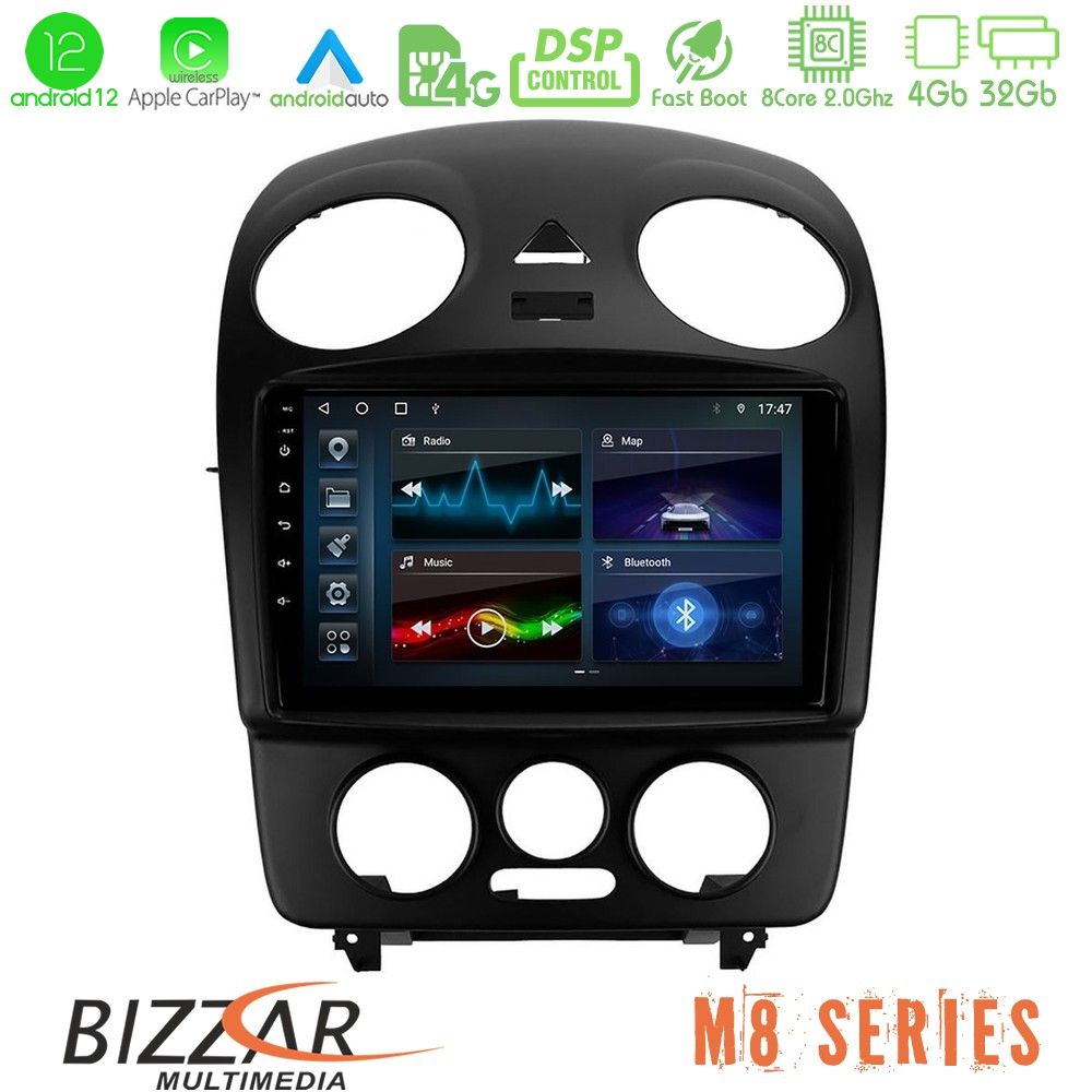 Bizzar M8 Series VW Beetle 8core Android12 4+32GB Navigation Multimedia Tablet 9" - U-M8-VW1059