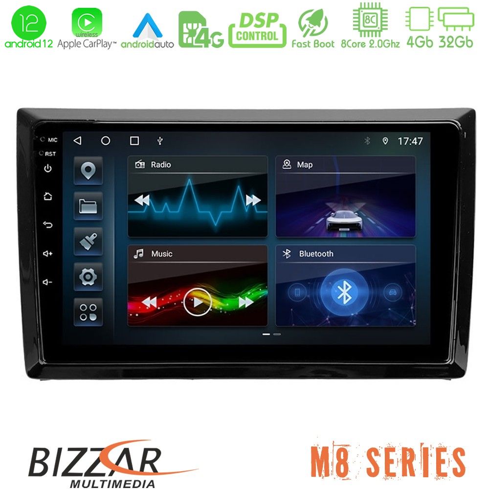 Bizzar M8 Series VW Beetle 8core Android12 4+32GB Navigation Multimedia Tablet 9" - U-M8-VW886
