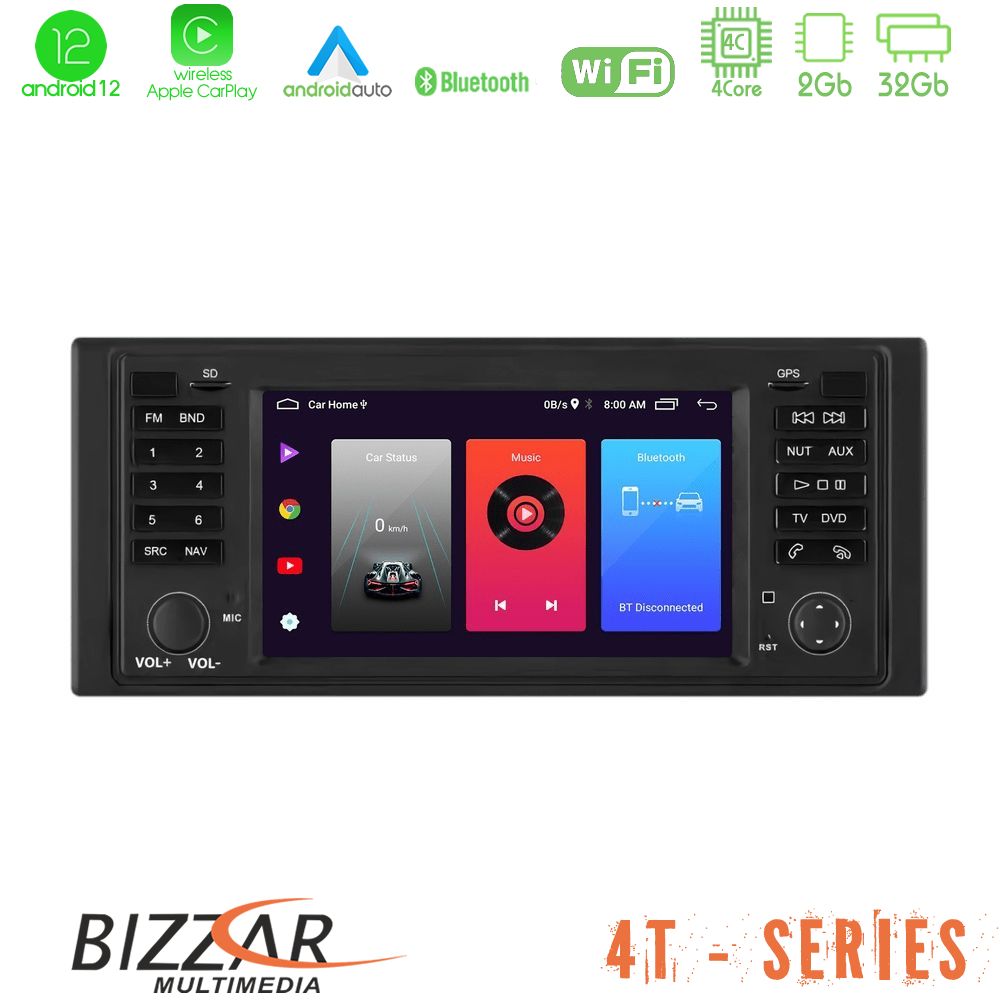 Bizzar OEM BMW X5/5 Series 4core Android12 2+32GB Navigation Multimedia Deckless 7" με Carplay/AndroidAuto - U-4T-BM65