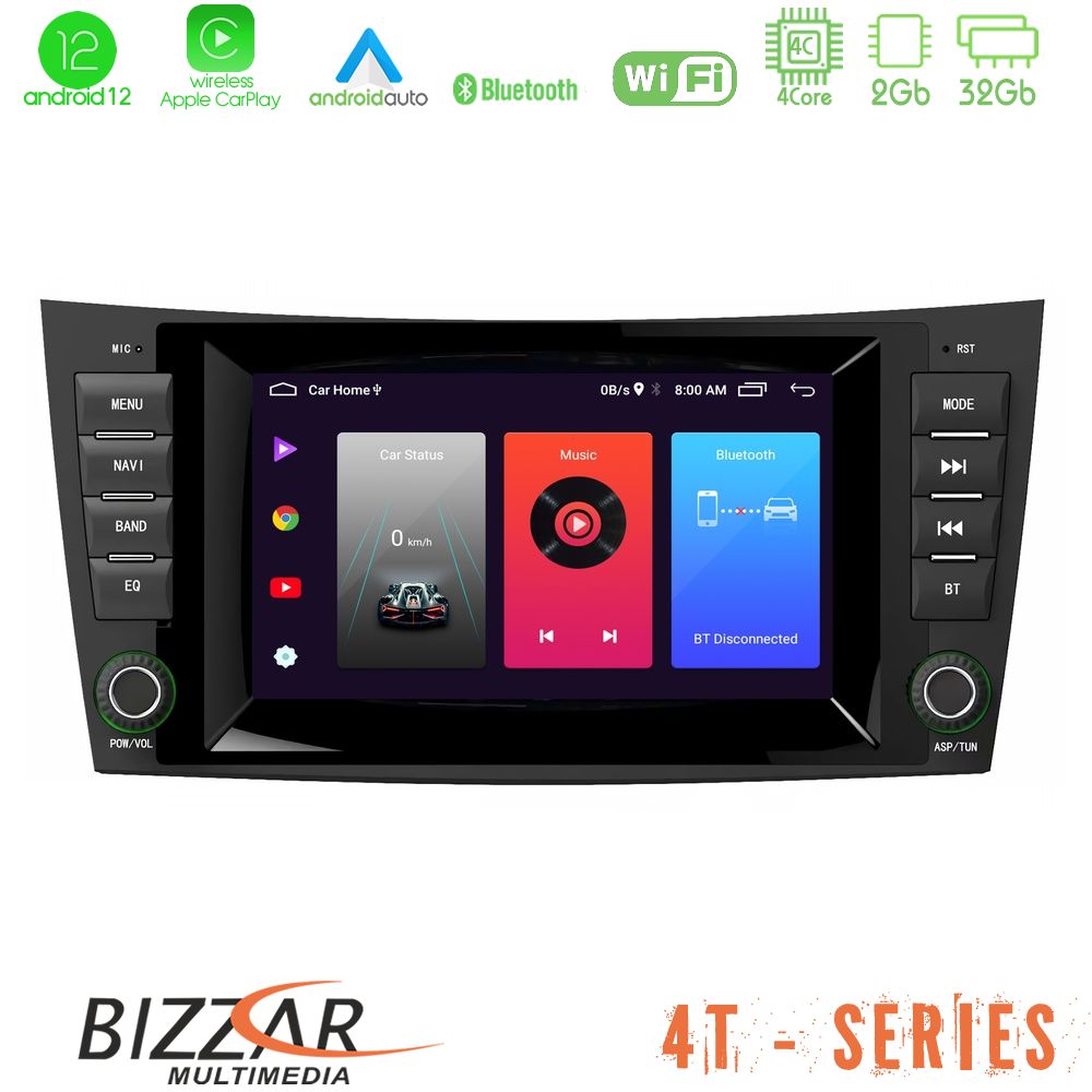 Bizzar OEM Mercedes E Class/CLS Class (W211/W219) 4core Android12 2+32GB Navigation Multimedia Deckless 7" με Carplay/AndroidAuto - U-4T-MB99