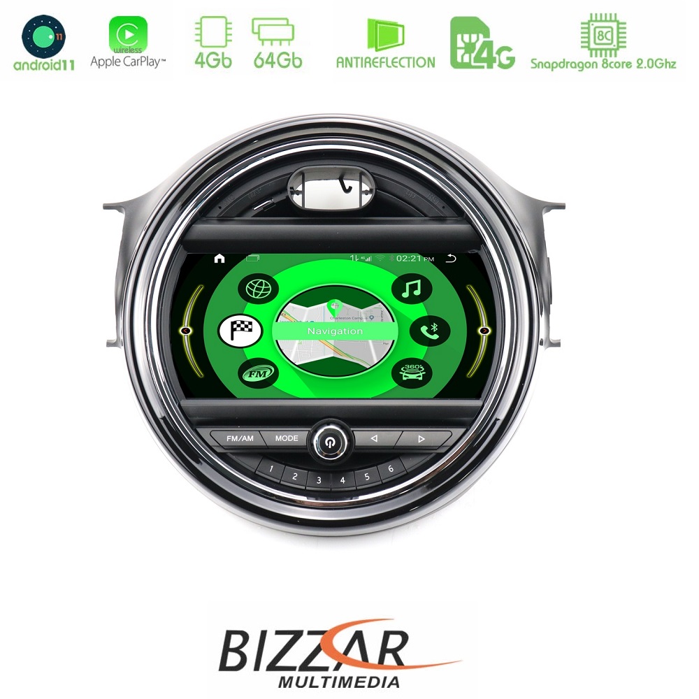 Bizzar Mini Countryman 2018-2022 8core Android11 4+64GB Navigation Multimedia 10.25" - U-8C-MN05-PRO