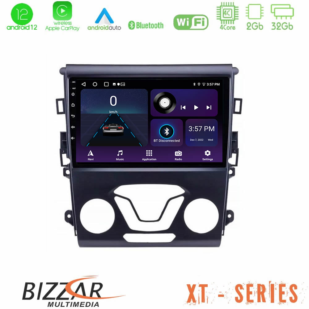 Bizzar XT Series Ford Mondeo 2014-2017 4Core Android12 2+32GB Navigation Multimedia Tablet 9" - U-XT-FD0106