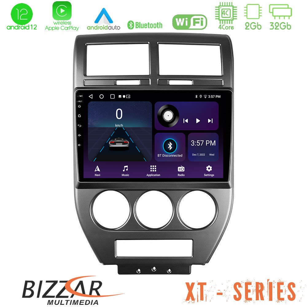 Bizzar XT Series Jeep Compass/Patriot 2007-2008 4Core Android12 2+32GB Navigation Multimedia Tablet 10" - U-XT-JP1023