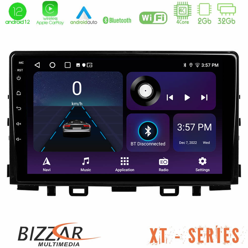 Bizzar XT Series Kia Stonic 4Core Android12 2+32GB Navigation Multimedia Tablet 9" - U-XT-KI0545
