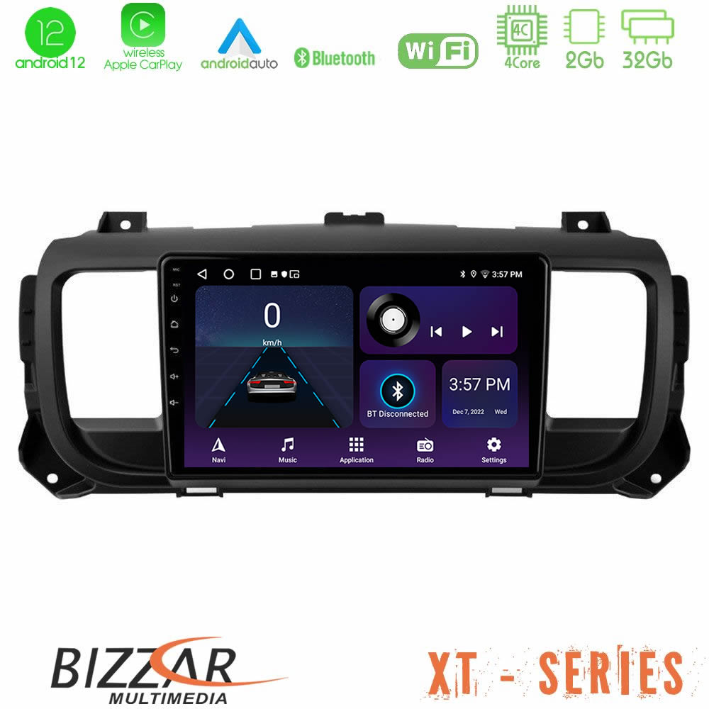 Bizzar XT Series Citroen/Peugeot/Opel/Toyota 4Core Android12 2+32GB Navigation Multimedia Tablet 9" - U-XT-PG0950