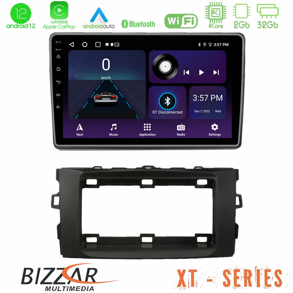 Bizzar XT Series Toyota Auris 2013-2016 4core Android12 2+32GB Navigation Multimedia Tablet 10" - U-XT-TY1294