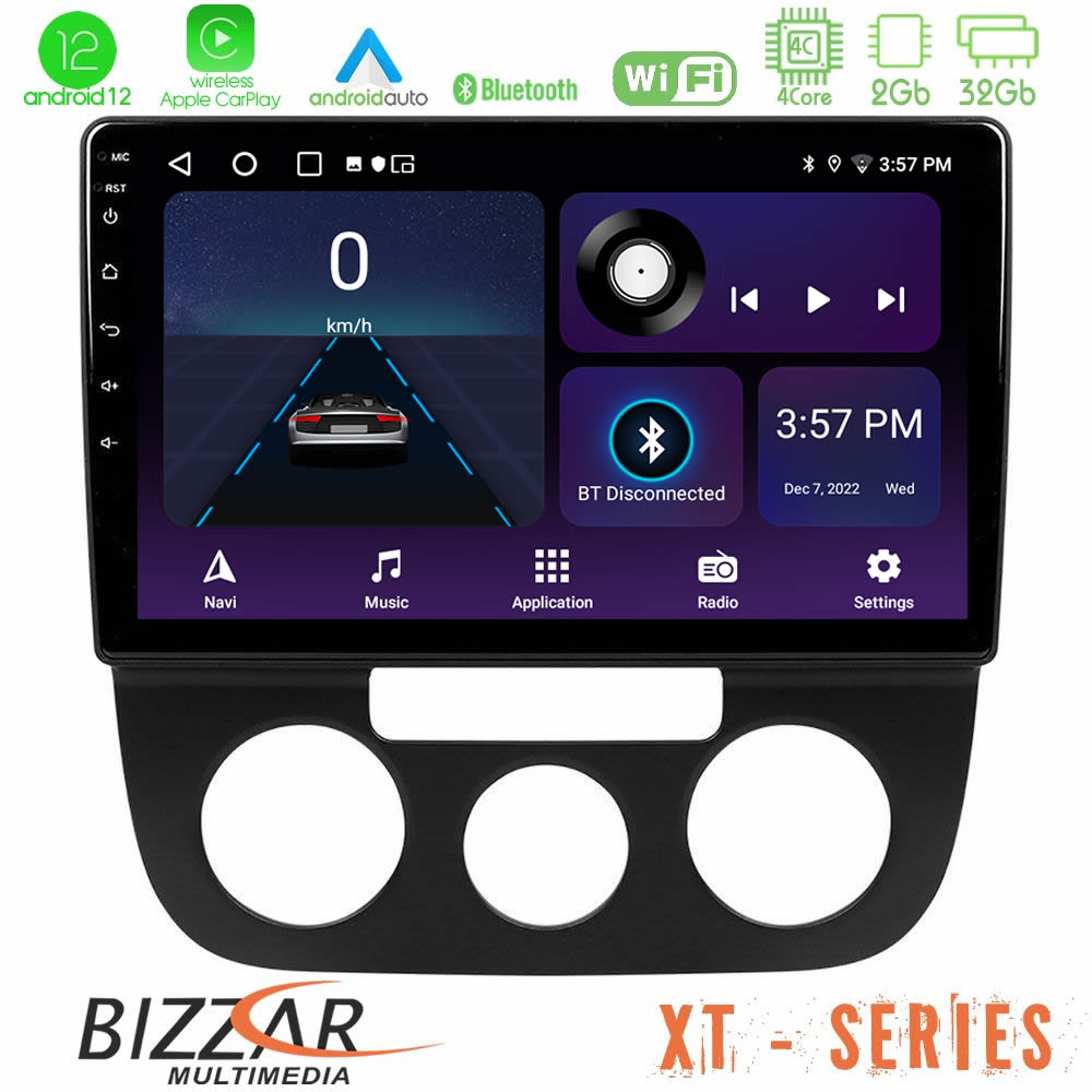 Bizzar XT Series VW Jetta 4Core Android12 2+32GB Navigation Multimedia Tablet 10″