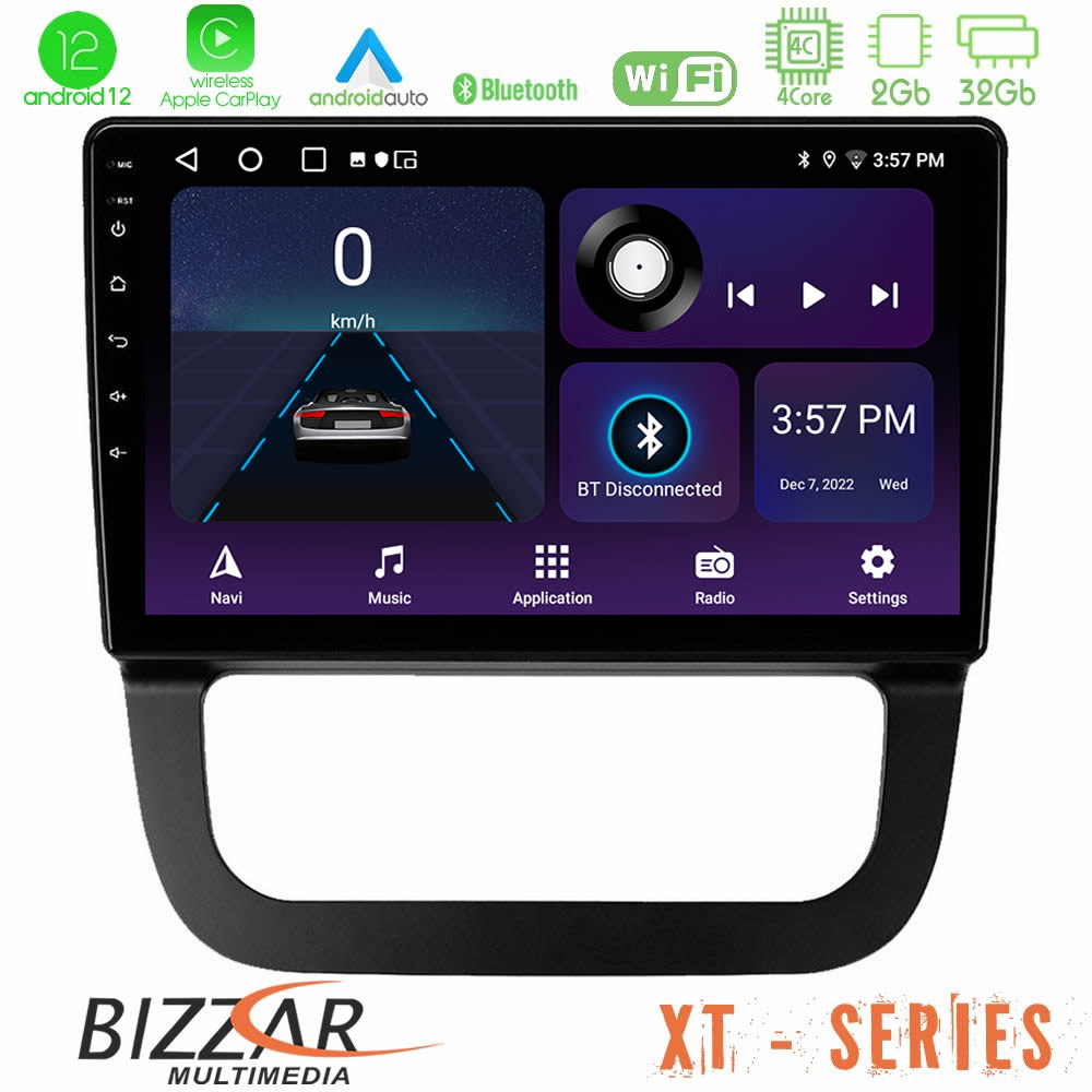 Bizzar XT Series VW Jetta 4Core Android12 2+32GB Navigation Multimedia Tablet 10" - U-XT-VW087T