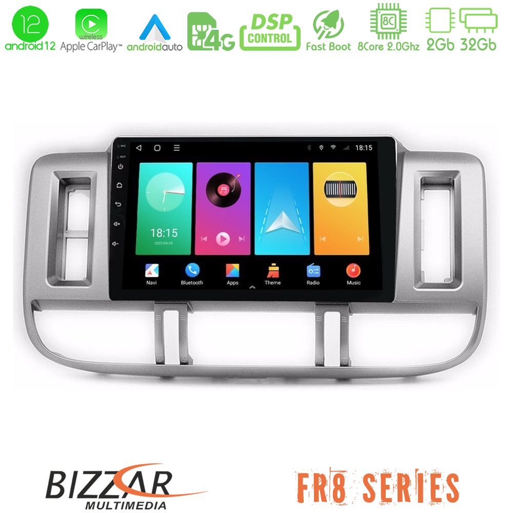 Bizzar FR8 Series Nissan X-Trail (T30) 2000-2003 8core Android12 2+32GB Navigation Multimedia 9" - U-FR8-NS0905