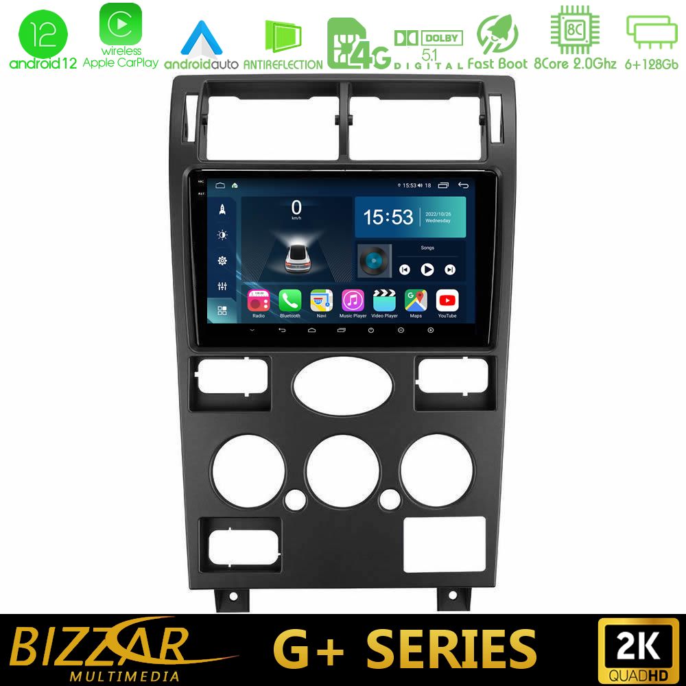 Bizzar G+ Series Ford Mondeo 2001-2004 8Core Android12 6+128GB Navigation Multimedia Tablet 9" - U-G-FD1193