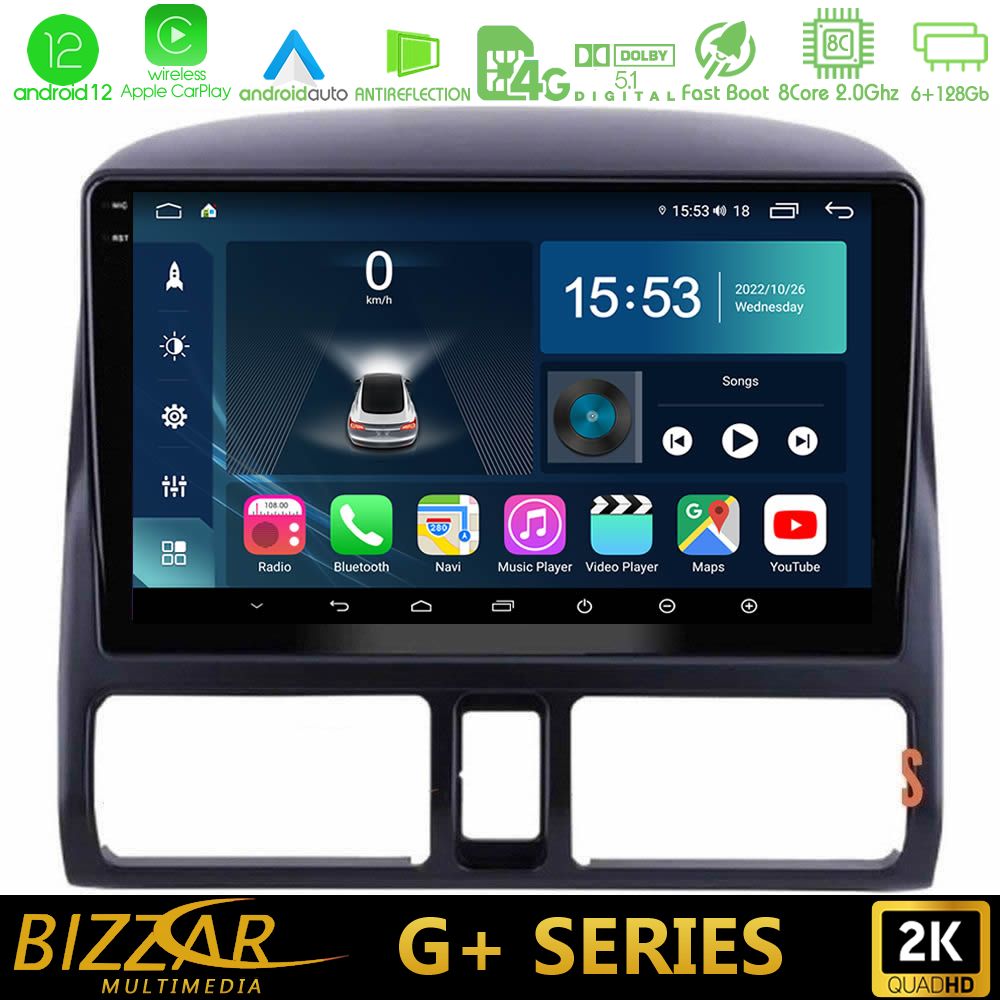 Bizzar G+ Series Honda CRV 2002-2006 8core Android12 6+128GB Navigation Multimedia Tablet 9" - U-G-HD0873