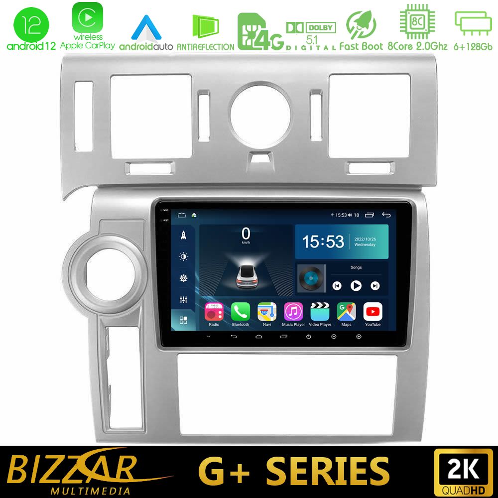Bizzar G+ Series Hummer H2 2008-2009 8core Android12 6+128GB Navigation Multimedia Tablet 9" - U-G-HU002N