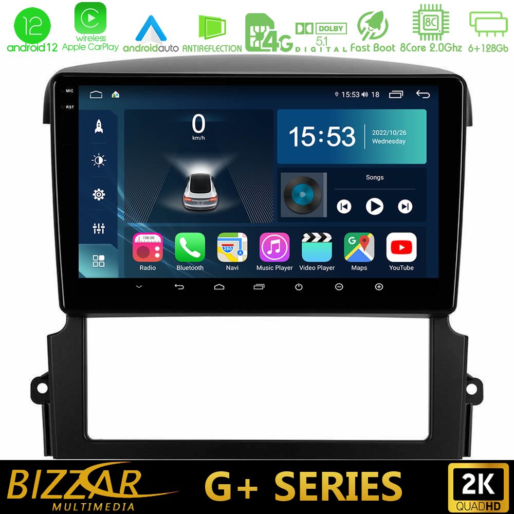 Bizzar G+ Series Kia Sorento 8core Android12 6+128GB Navigation Multimedia Tablet 9" - U-G-KI0407