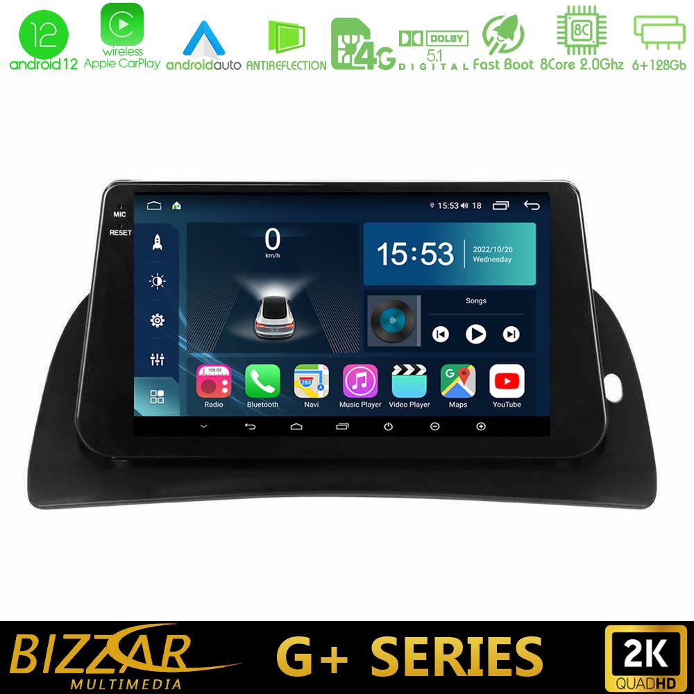 Bizzar G+ Series Renault Kangoo 2015-2018 8Core Android12 6+128GB Navigation Multimedia Tablet 9" - U-G-RN1027