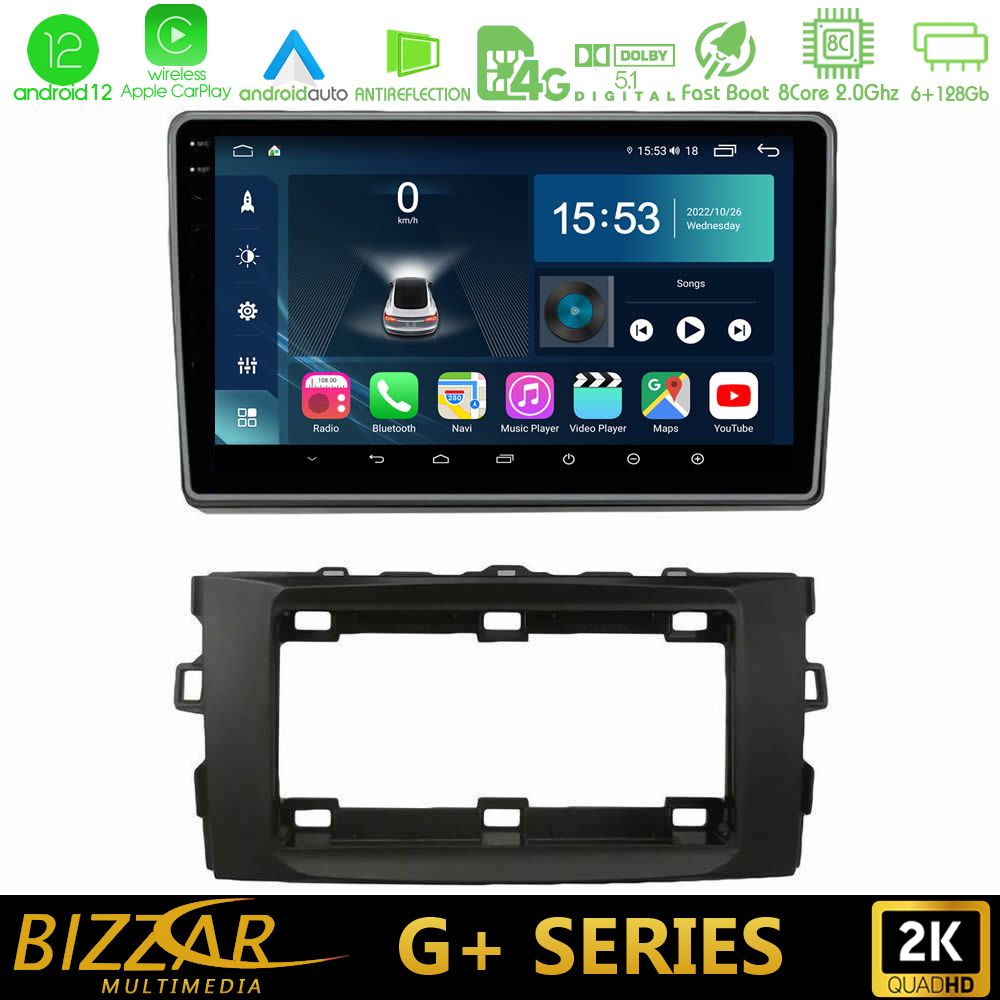 Bizzar G+ Series Toyota Auris 2013-2016 8core Android12 6+128GB Navigation Multimedia Tablet 10" - U-G-TY1294